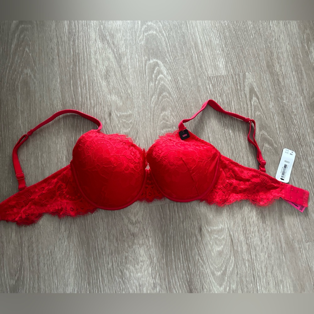 Beautiful red lace bra